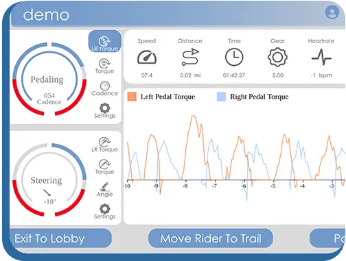 Shows the data collection that is able to record your progress over multiple sessions with the machine